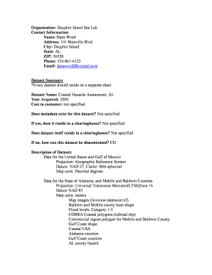 Candidate assessment form - Organization: Dauphin Island Sea Lab