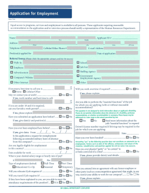 Application for Employment