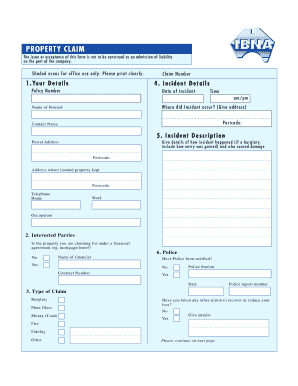 Property Claim Form