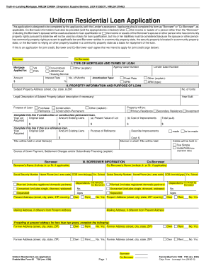 Uniform Residential Loan Application