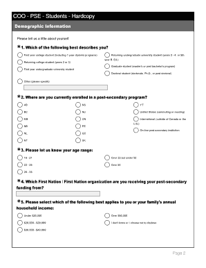 First Nation Post-Secondary Education Survey