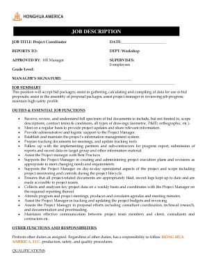 Project Coordinator Job Description