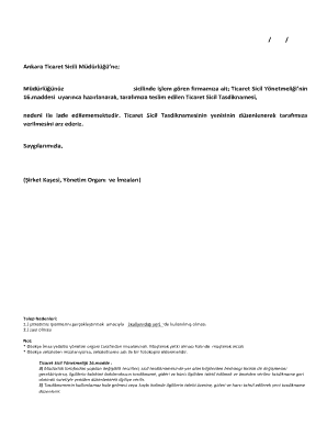 Request for New Trade Registry Certificate