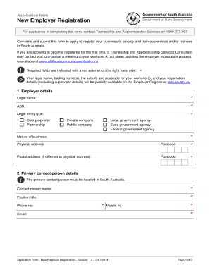 New Employer Registration Form