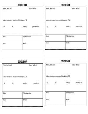Vacation Request Form