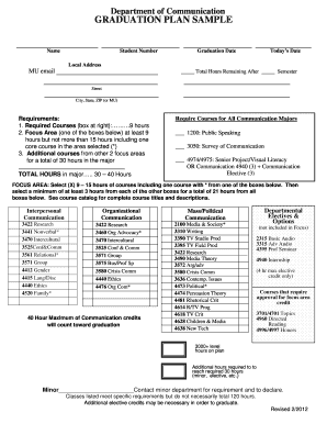 Graduation Plan Sample