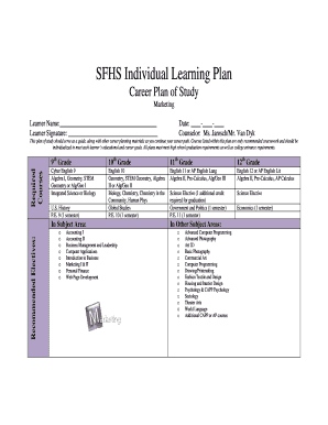 Individual Learning Plan for Marketing
