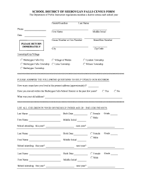 School District Census Form
