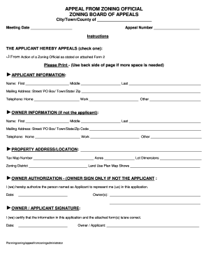 Appeal From Zoning Official
