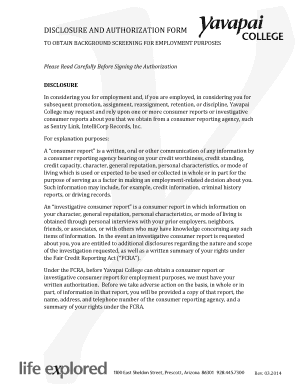 Employment Background Check Authorization Form