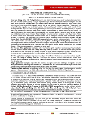 Background Investigation Authorization Form