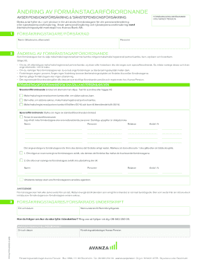 Pension Beneficiary Change Form