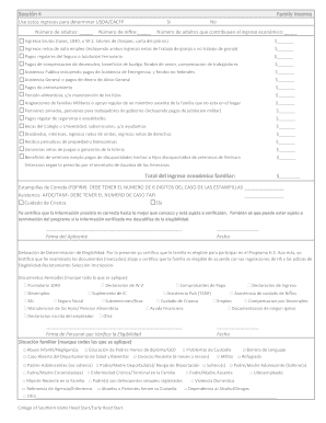 Aplicación Head Start/ Early Head Start
