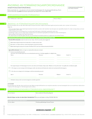 Pension Beneficiary Change Form