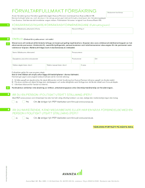 Avanza Power of Attorney for Insurance Management