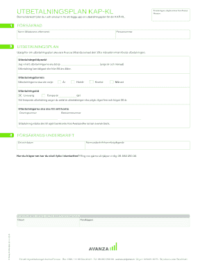 KAP-KL Pension Payout Plan Form