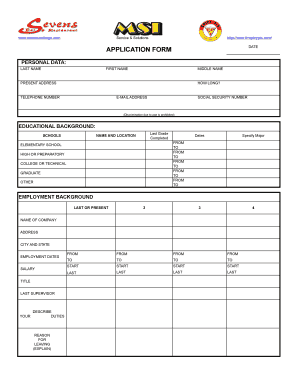 Employment Application Form