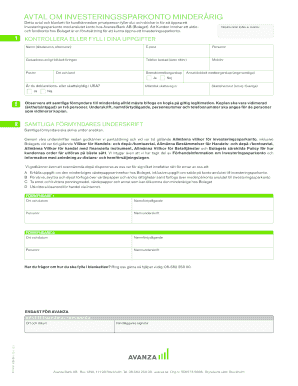Investment Savings Account Agreement for Minors