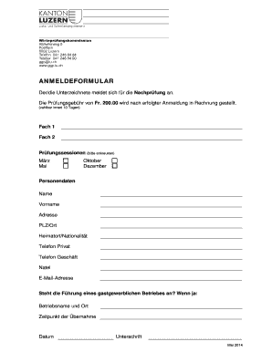 Anmeldeformular