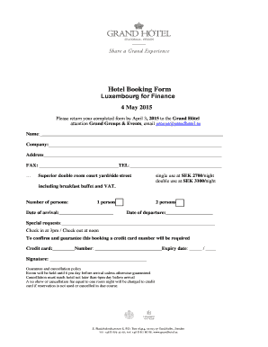 Hotel Booking Form
