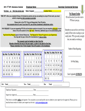 Employee Time Off and Pay Request Form