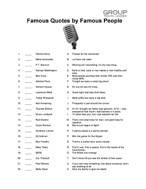 Famous Quotes Matching Game