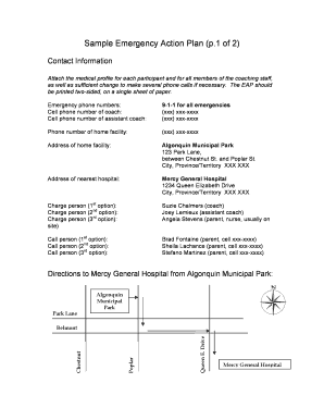 Emergency Action Plan Template