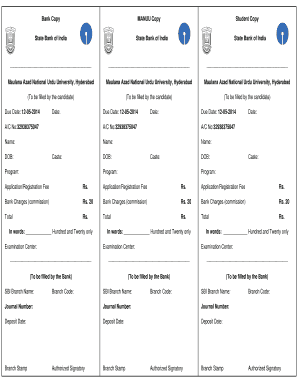 Student Application Fee Payment Form