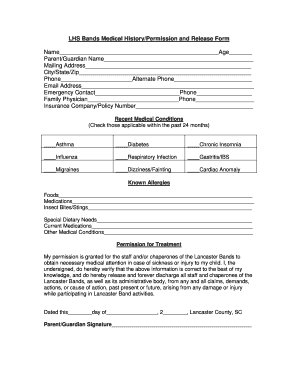 program wioa alabama form pdffiller lhs bands medical release