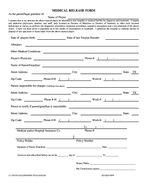 Medical Release Form