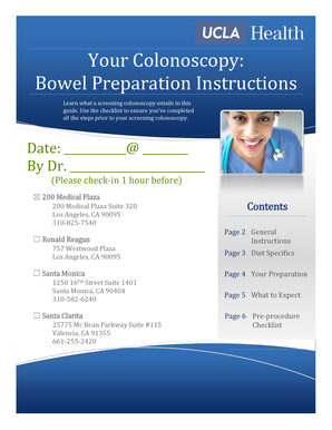 Colonoscopy Bowel Preparation Instructions