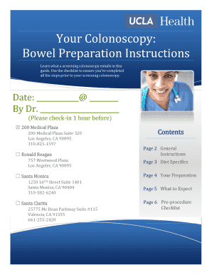 Colonoscopy Bowel Preparation Instructions