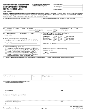 HUD Environmental Assessment Form