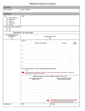 Academic Work Declaration Form