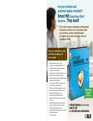 HR Audit Checklists Order Form