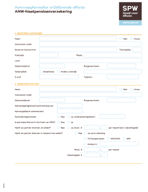 Aanvraagformulier vrijblijvende offerte