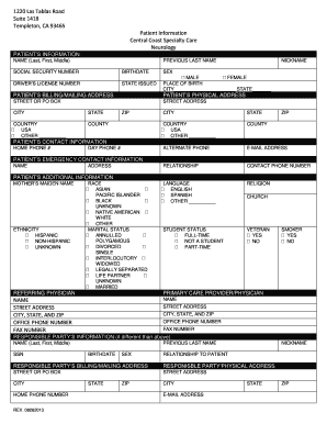 Patient Information Form