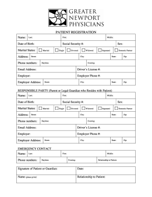 Patient Registration Form