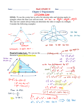 Cosine Law Assignment