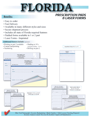 Florida Prescription Pad Template