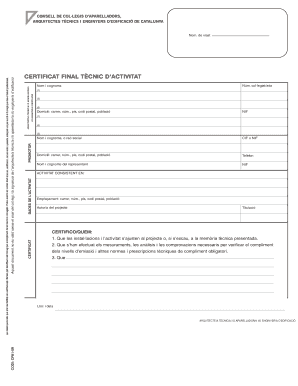 Final Technical Activity Certificate