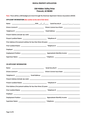 Rental Property Application