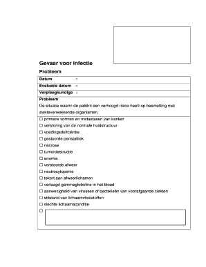 Gevaar voor infectie
