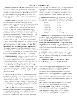 Absentee Bid Form