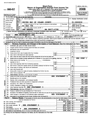 Form 990-EZ Tax Return