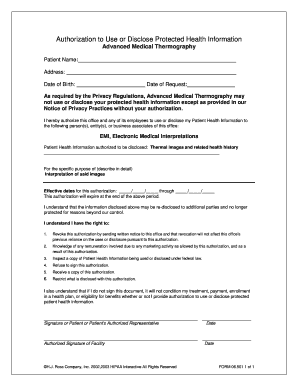 Authorization to Use or Disclose Protected Health Information
