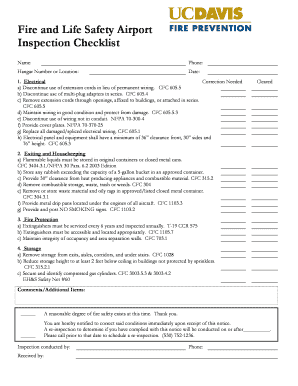 Airport inspection checklist