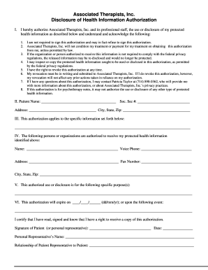 Health Information Disclosure Authorization