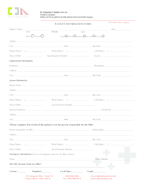 Patient Information Form
