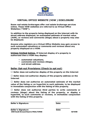 Virtual Office Website Disclosure Form